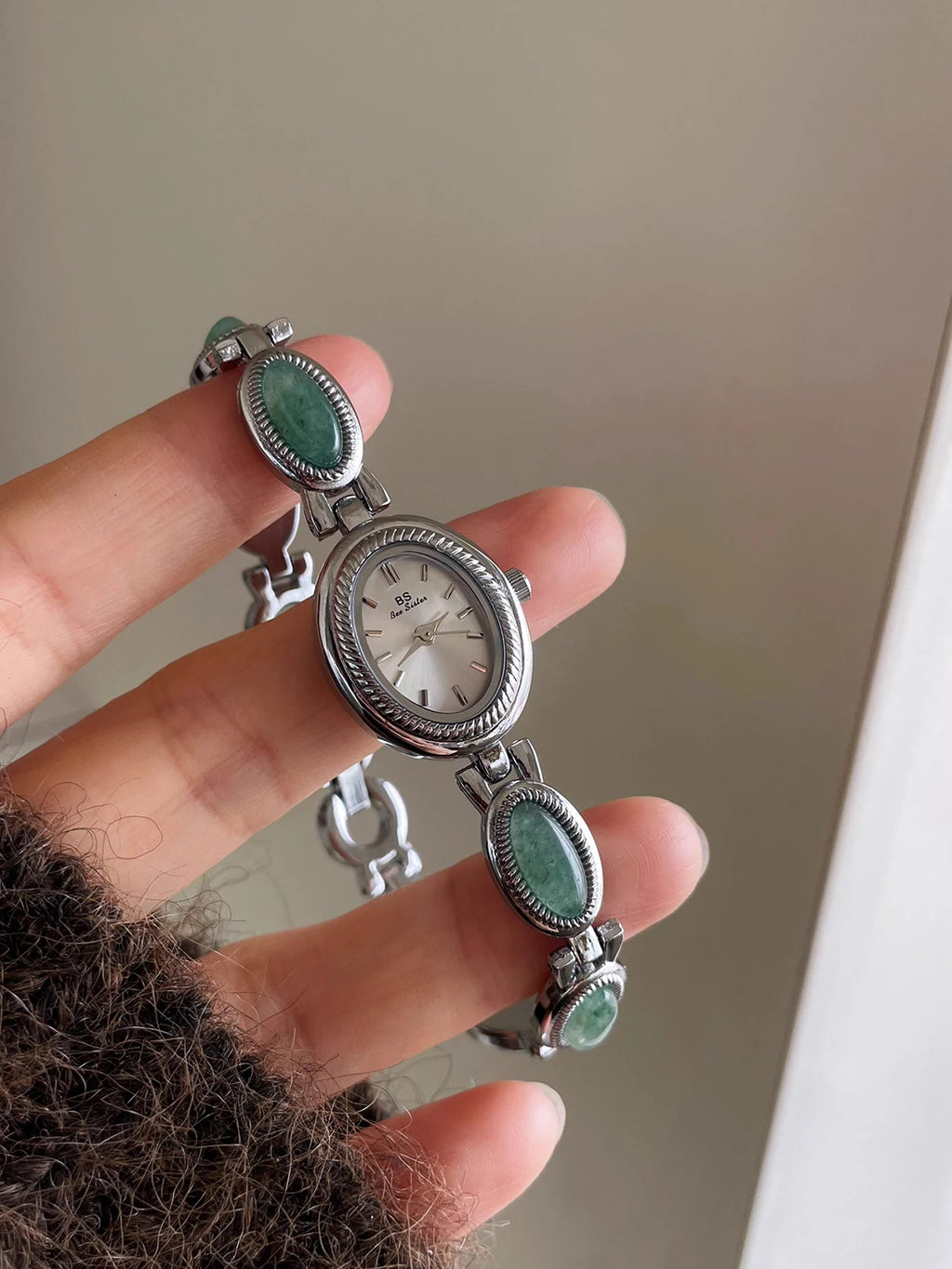 Natural Jade Bracelet Watch Gift Women,Ladies Watches Luxury High Quality Gold Quartz Watches, Elegant Women's Wristwatches