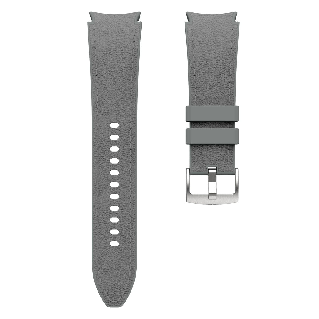 Silicone+Leather Strap for Samsung Galaxy Watch 7 6 5 4 44mm 40mm/5 Pro 45mm Wristband for Galaxy Watch 6 Classic 47mm 43mm Belt