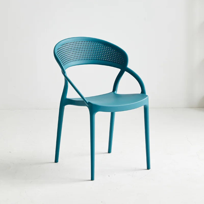 Plastic Chair Backrest, Home Thick Backrest Chair, Casual Nordic Minimalist Dining Chair, Restaurant Chair, Outdoor Armchair