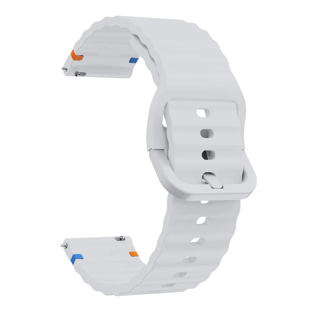18/20/22mm Sports Wave Silicone Strap For Huawei Watch GT6-5-4 41mm 5 GT5 Pro 42mm Bracelet Wristband For Xiaomi Watch S4 41mm
