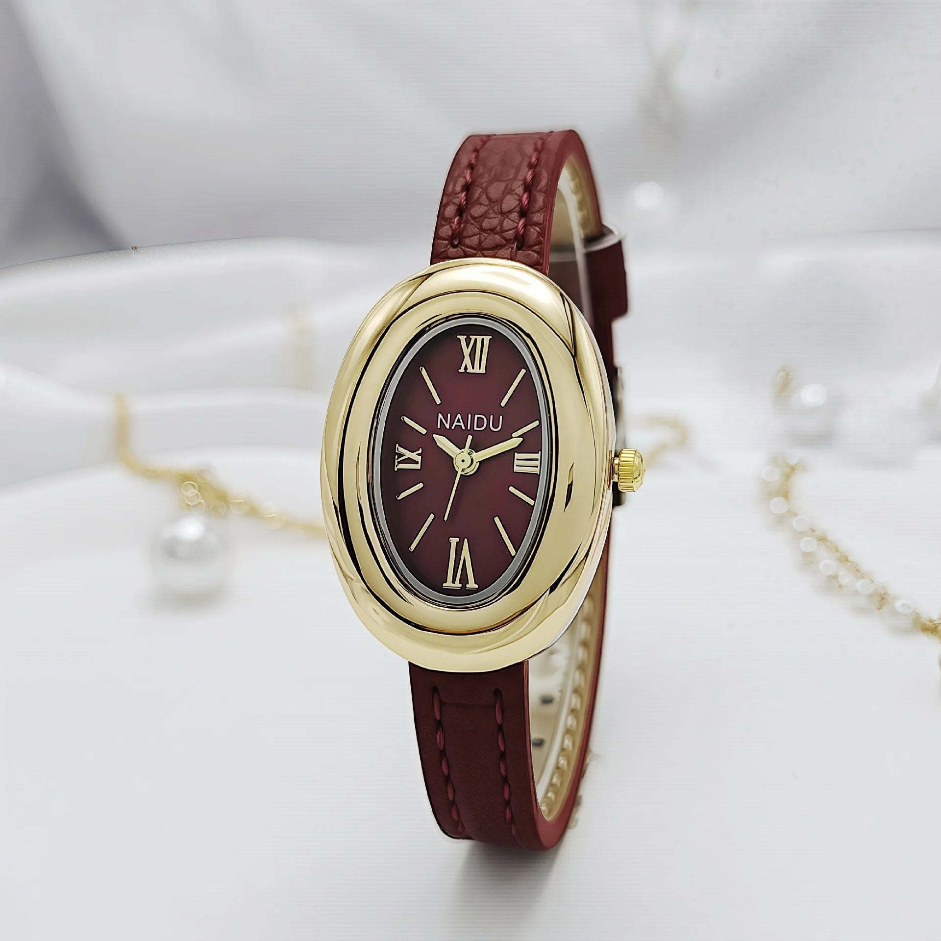 Luxury Pigeon Egg Dial Women's Quartz Watch Vintage Leather Strap Wristwatches Gift Clock Dropshipping Reloj Mujer Montre Femme