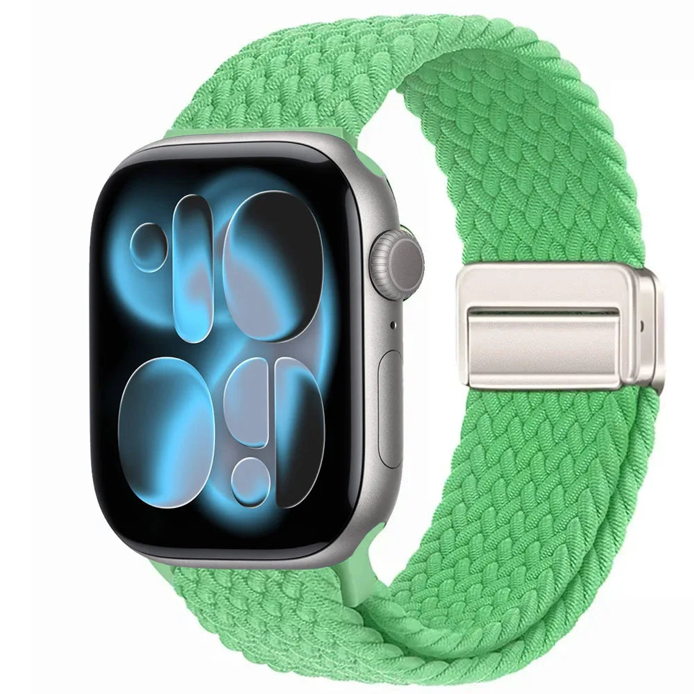 Nylon Loop Strap for Apple Watch 11 10 9 8 7 46mm 42mm 45mm 41mm Ultra 3 2 1 49mm Magnetic Braided  IWatch 6 5 4 SE3 Accessories