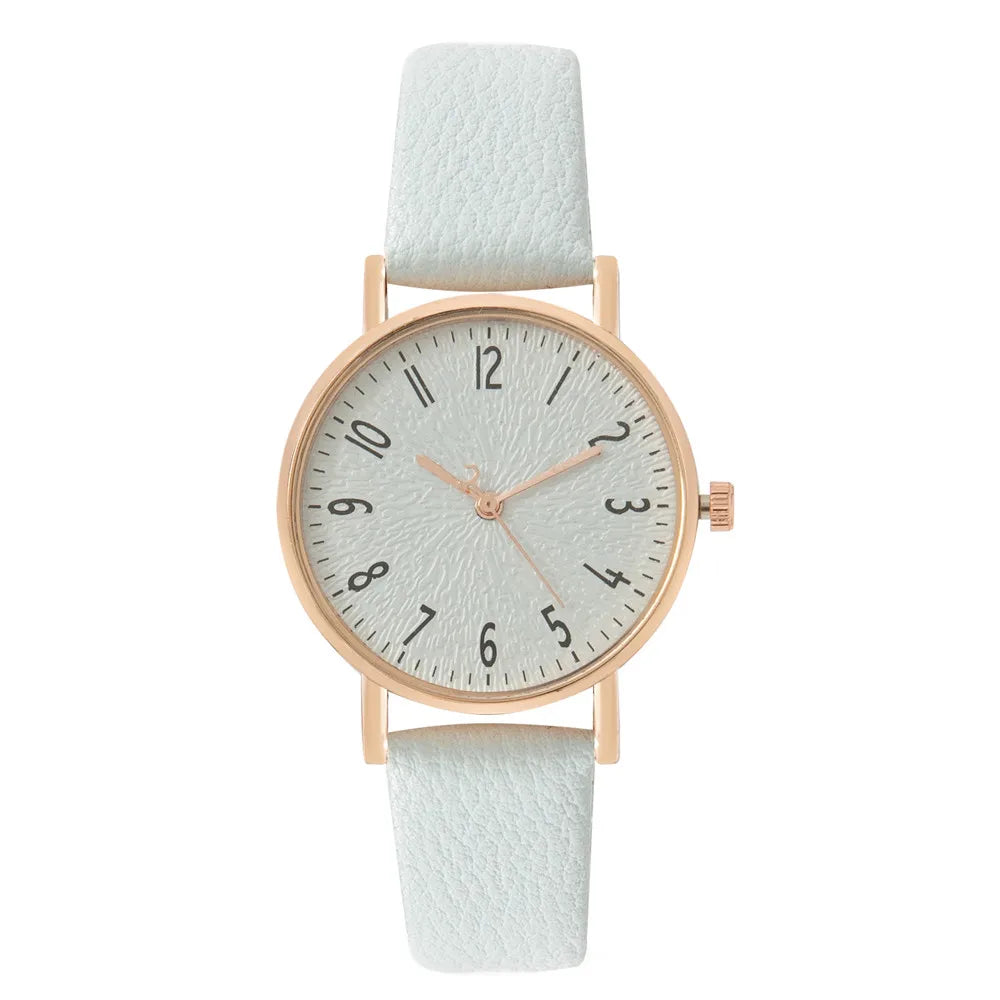 Fashion Ladies Digital Simple Brand Quartz Watch Hot 2023 New Casual Pink Leather Strap Women's Clock Dress Watches