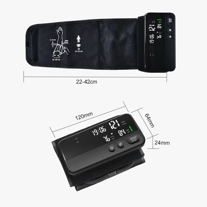 Bluetooth blood pressure meter,large screen display,2 sets of data storage,Intelligent portable upper arm blood pressure monitor