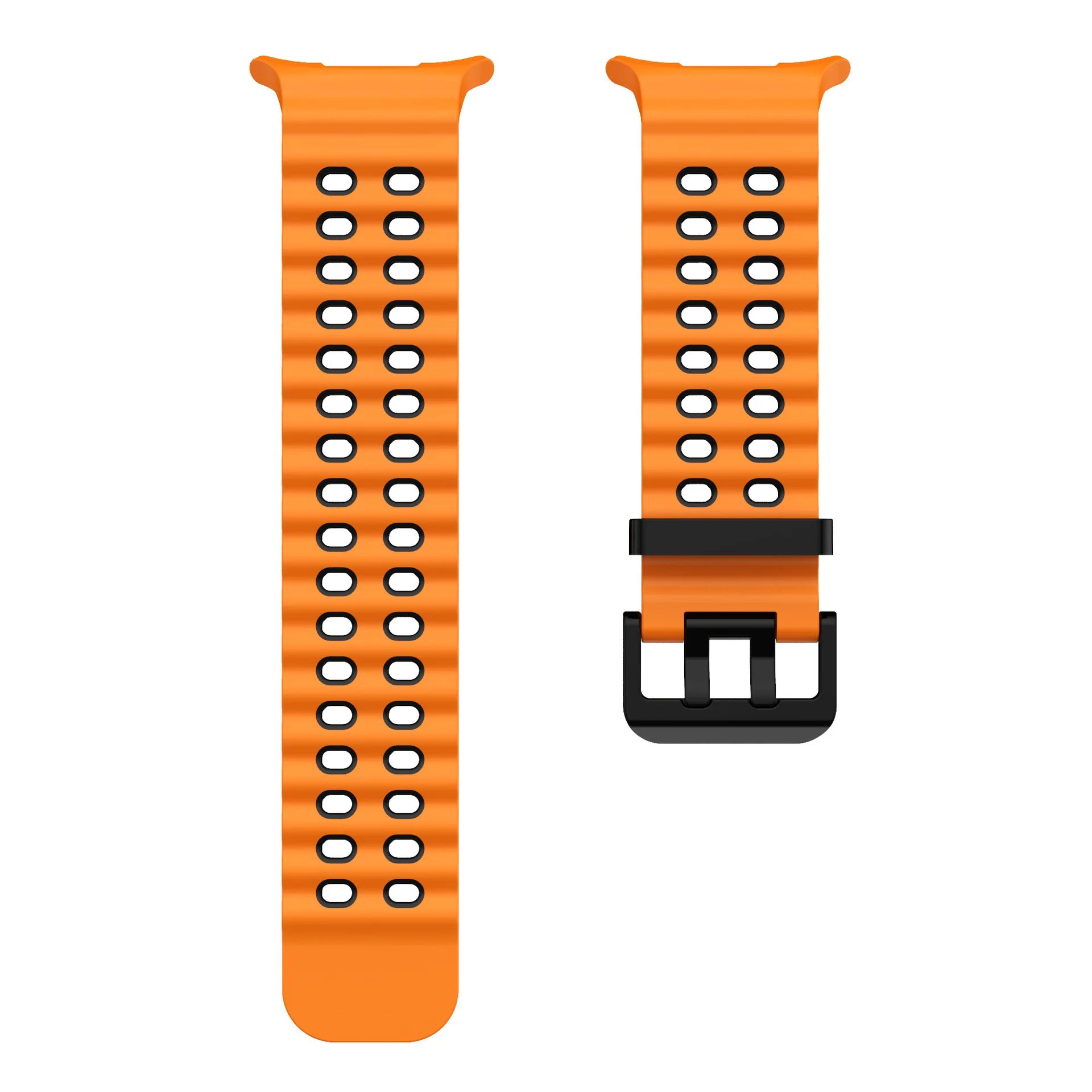 Two-color Silicone Strap for Samsung Galaxy Watch Ultra 47mm Ocean Original Official Wristband Galaxy Watch 8-7 Ultra 47mm Belt