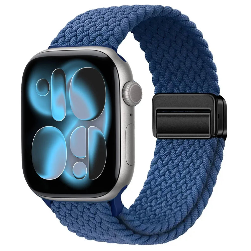 Nylon Loop Strap for Apple Watch 11 10 9 8 7 46mm 42mm 45mm 41mm Ultra 3 2 1 49mm Magnetic Braided  IWatch 6 5 4 SE3 Accessories