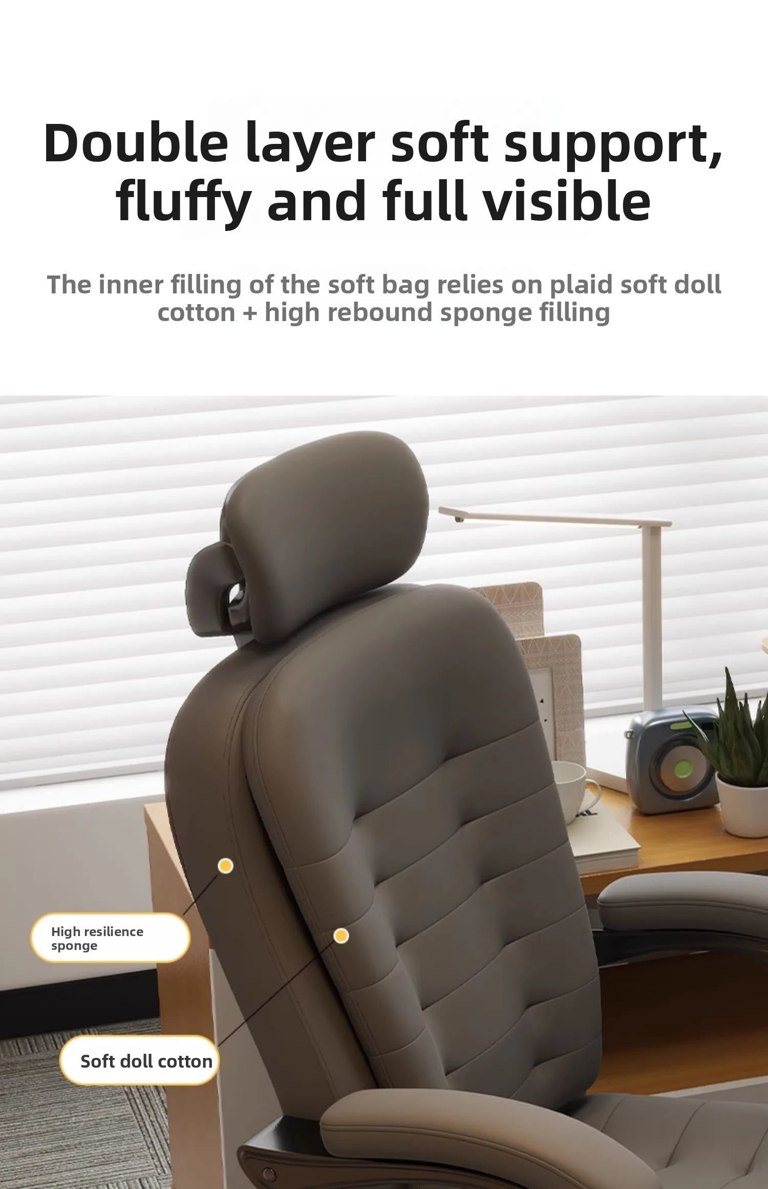 Comfortable home office chair that can lie down, computer, desk and chair, rotating ergonomic boss chair