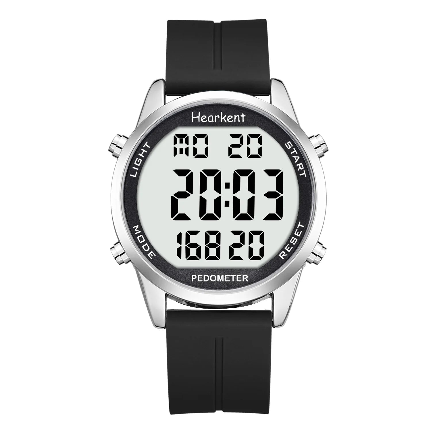 Hearkent Pedometer Watch Men's Digital Watch No Bluetooth Sport Watches Step Calories Counter Walking Fitness Tracker Wristwatch