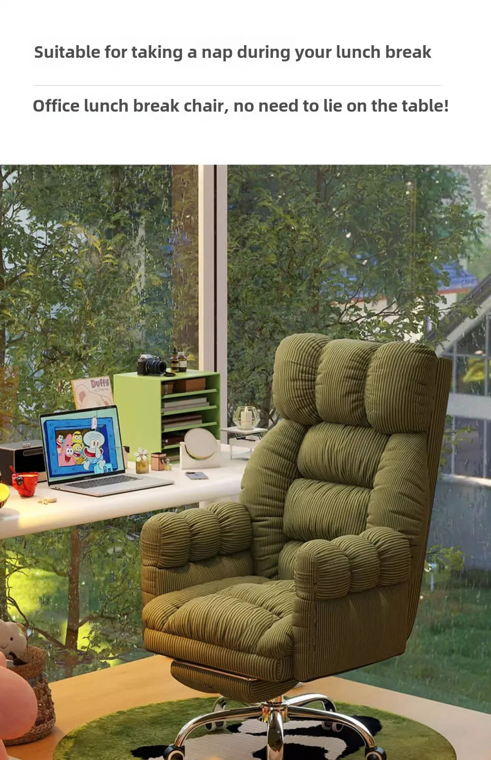 Luxury Lazy, Computer Chair, Home, Comfortable, Sedentary, Sofa Chair, Bedroom, Desk, Reclining, Leisure, Backrest Office Chair