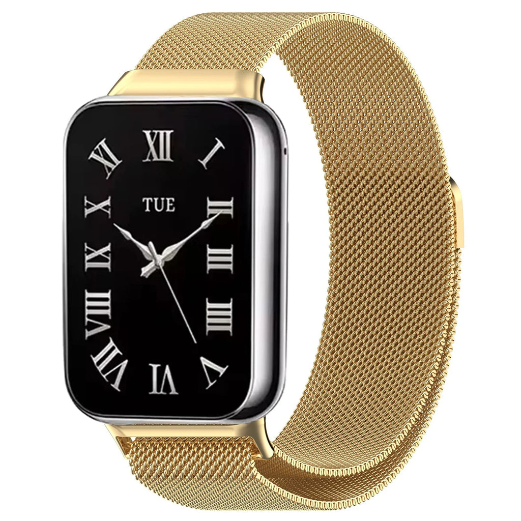 Milanese Loop Strap For Xiaomi Mi Band 9/8 Pro Metal Magnetic Durable Wristband Watchband For Redmi Watch 4/5/6 Correa Accessory