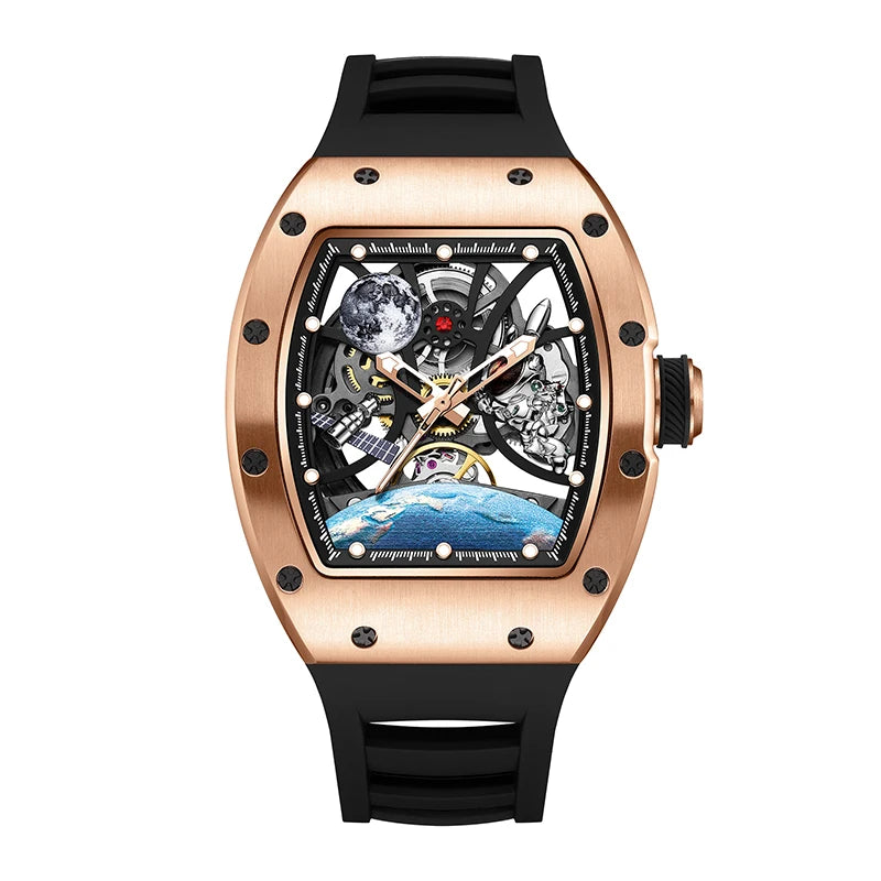 2025 Automatic Movement Mechanical Wrist Watches Men Hollow Design Waterproof Watch High Quality Custom Logo Automatic Watches
