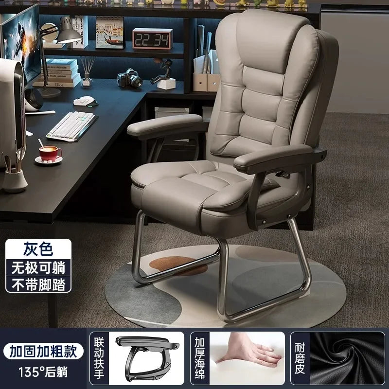 AOLIVIYA Computer Chair, Home Office Seat with Backrest, Reclining Comfortable Boss Chair for Conference Room Dormitory B638527