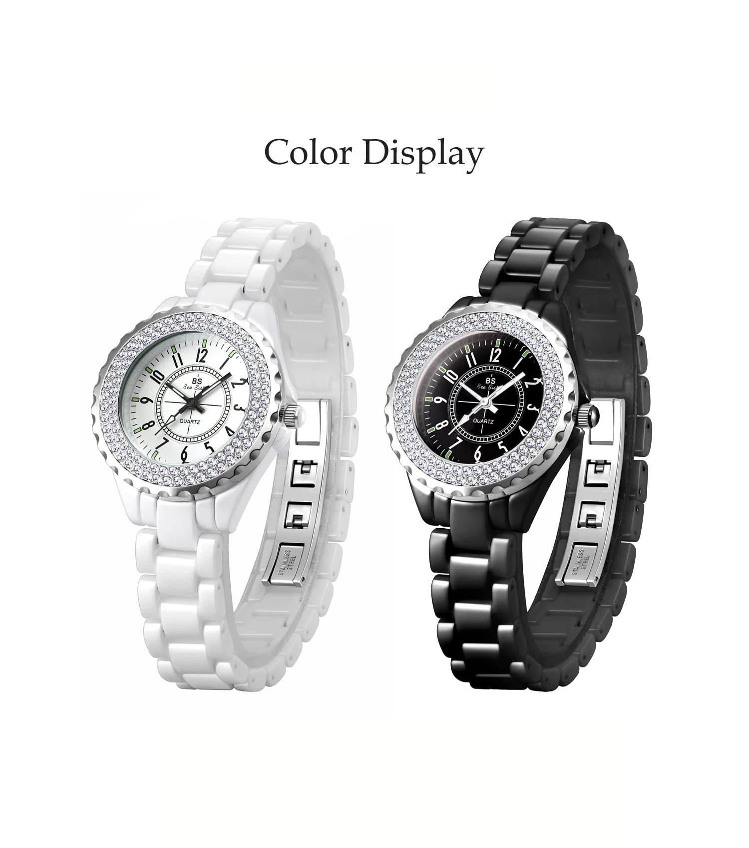 New Fashion Women Quartz Watch Ceramic Strap Clock Silver Diamond Wristwatch for Girl Student Relogio Feminino Dress Gifts