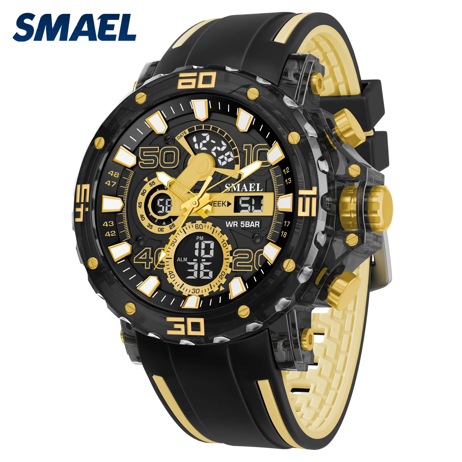 Military Watches Men Watch 2025 New 50M Waterproof Wristwatch Stopwatch Alarm LED Light Digital Watches 8136 Men's Sports Watch