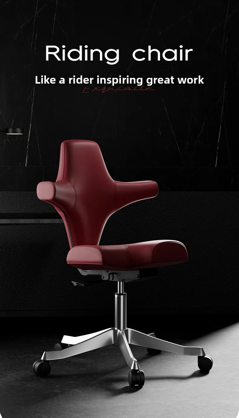 CEO riding a horse, computer chair, ergonomic chair, backrest, office boss, home chair