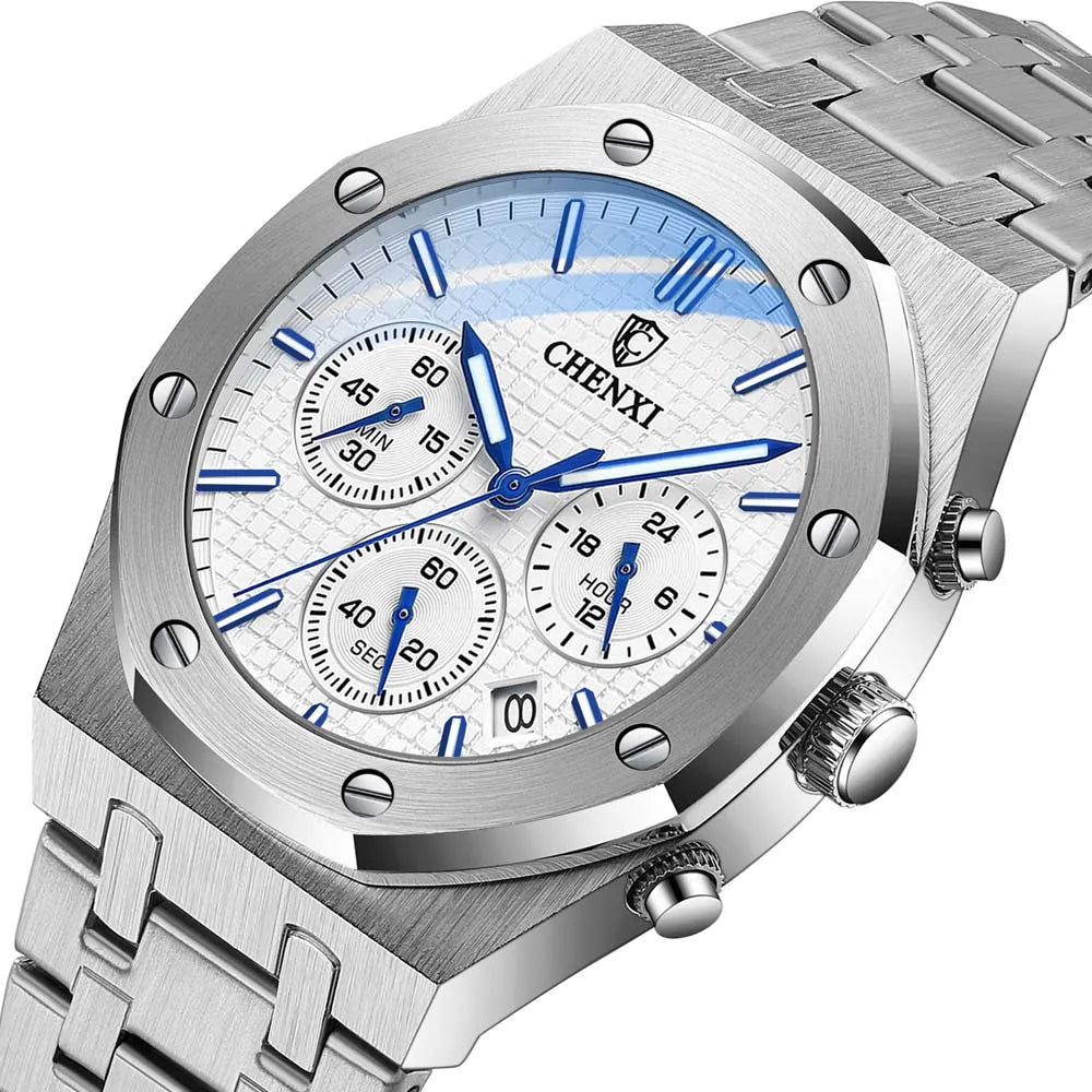 CHENXI  Multifunctional Men's Watches Luxury Brand Calendar Luminous  Waterproof Men Wristwatch High Quality Quartz male Watch