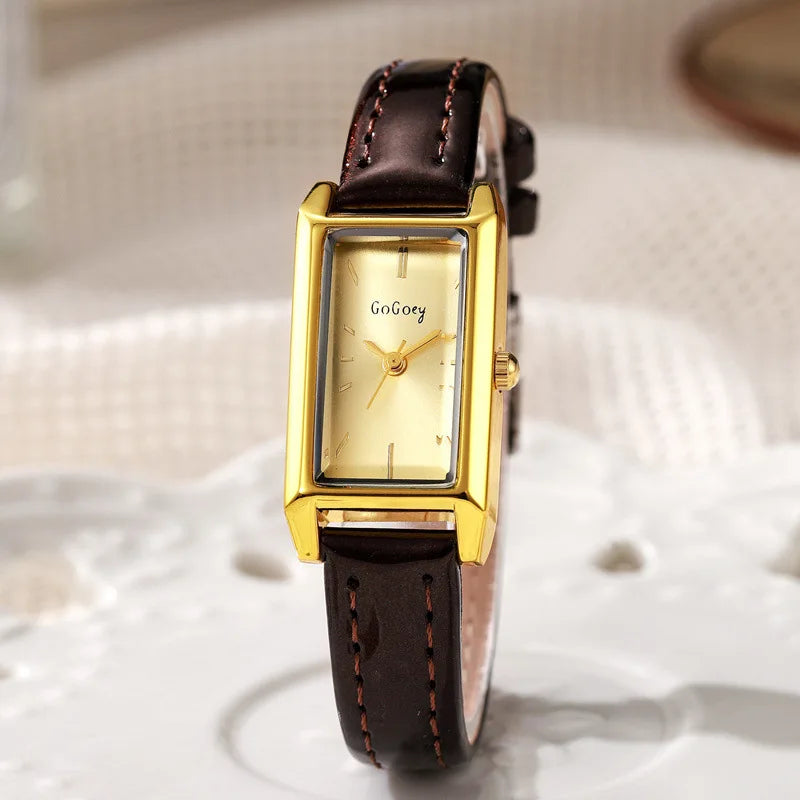 Luxury Watches for Women Retro Female Watch Ladies Belt Black Quartz Wristwatches Montre Femme Relogio Feminino Gifts