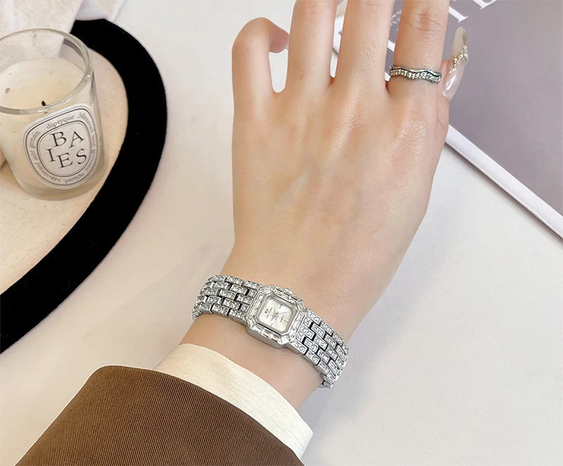 BS Bee Sister Ladies Watches Luxury Diamond Watch Square Bracelet Quartz Wristwatches Fashion Casual Watches Gift Women