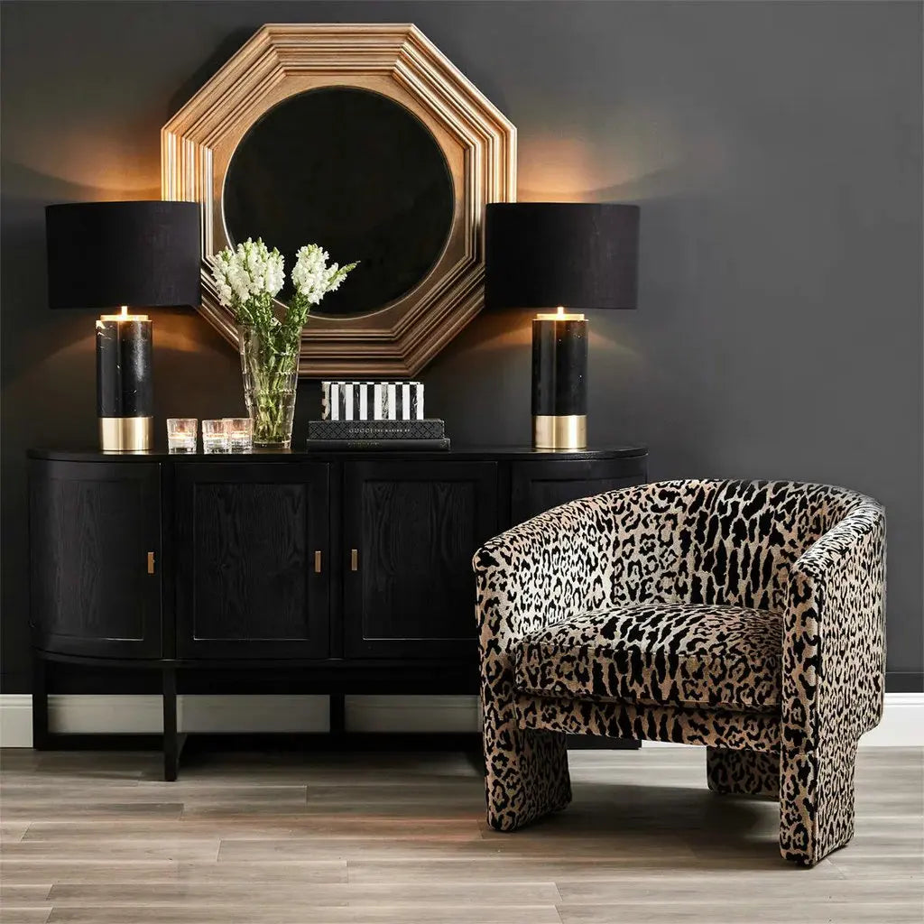 #Art Deco Animal Print Leopard Chenille Fabric Design Tear Armchair Living Room Wooden Accent Chair Unique Salon Chairs for Sale