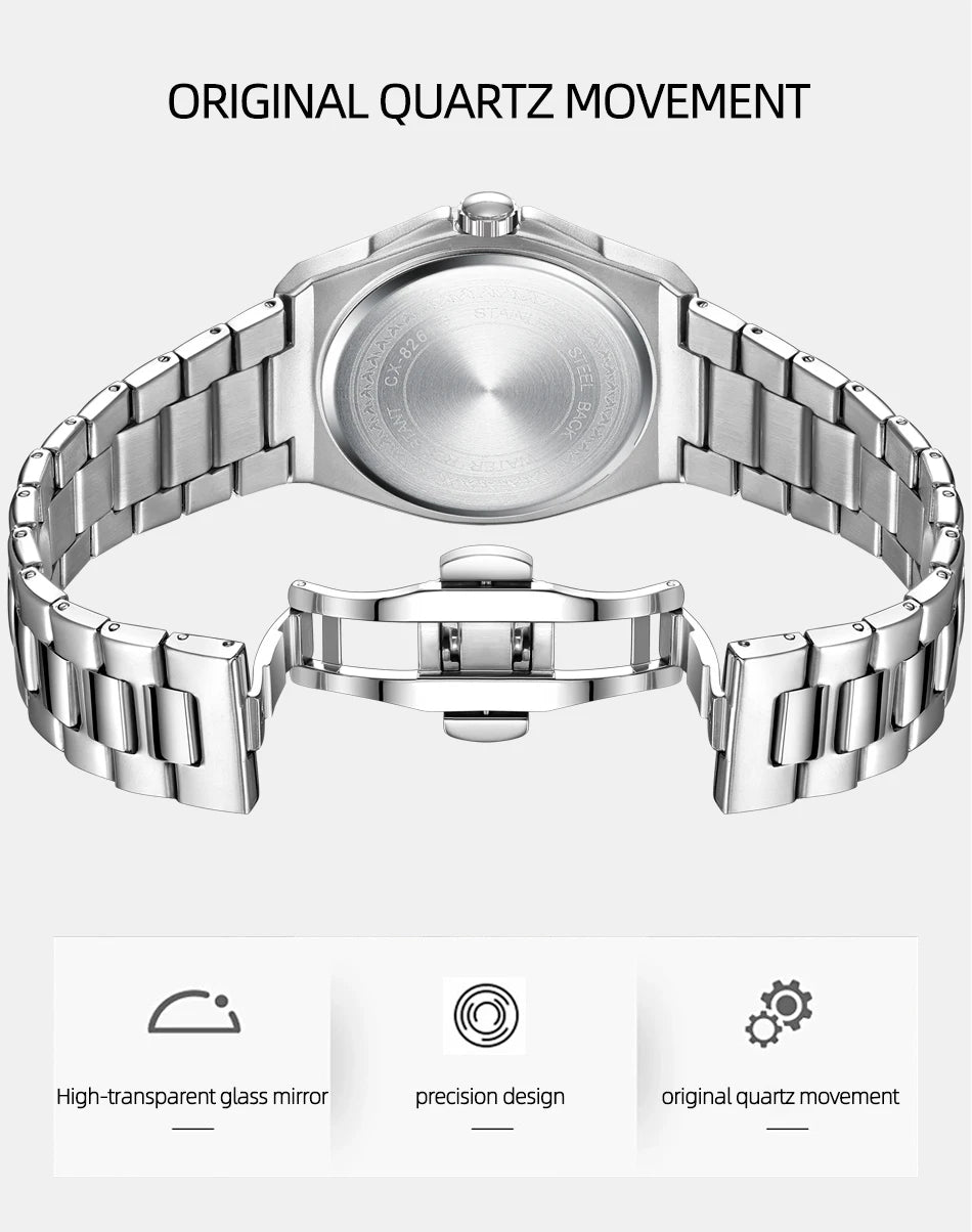 CHENXI New in Men's Watches Classic Fashion Quartz Wristwatches Simple Luminous Date Calendar Display Water-Resistant Man Watch