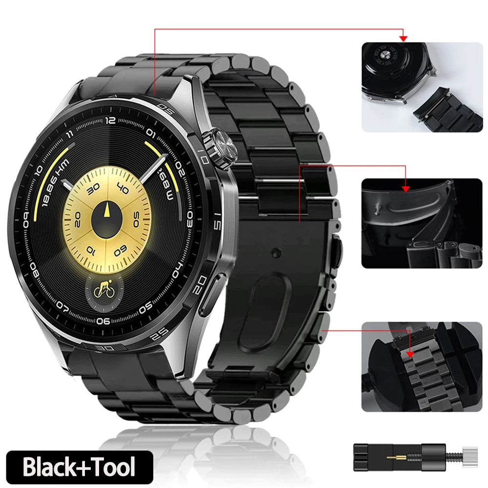 Metal Strap for Huawei Watch GT6 46mm Stainless Steel Original Wristband Correa for Huawei Watch GT6 GT5/4 46mm No Gaps Bracelet