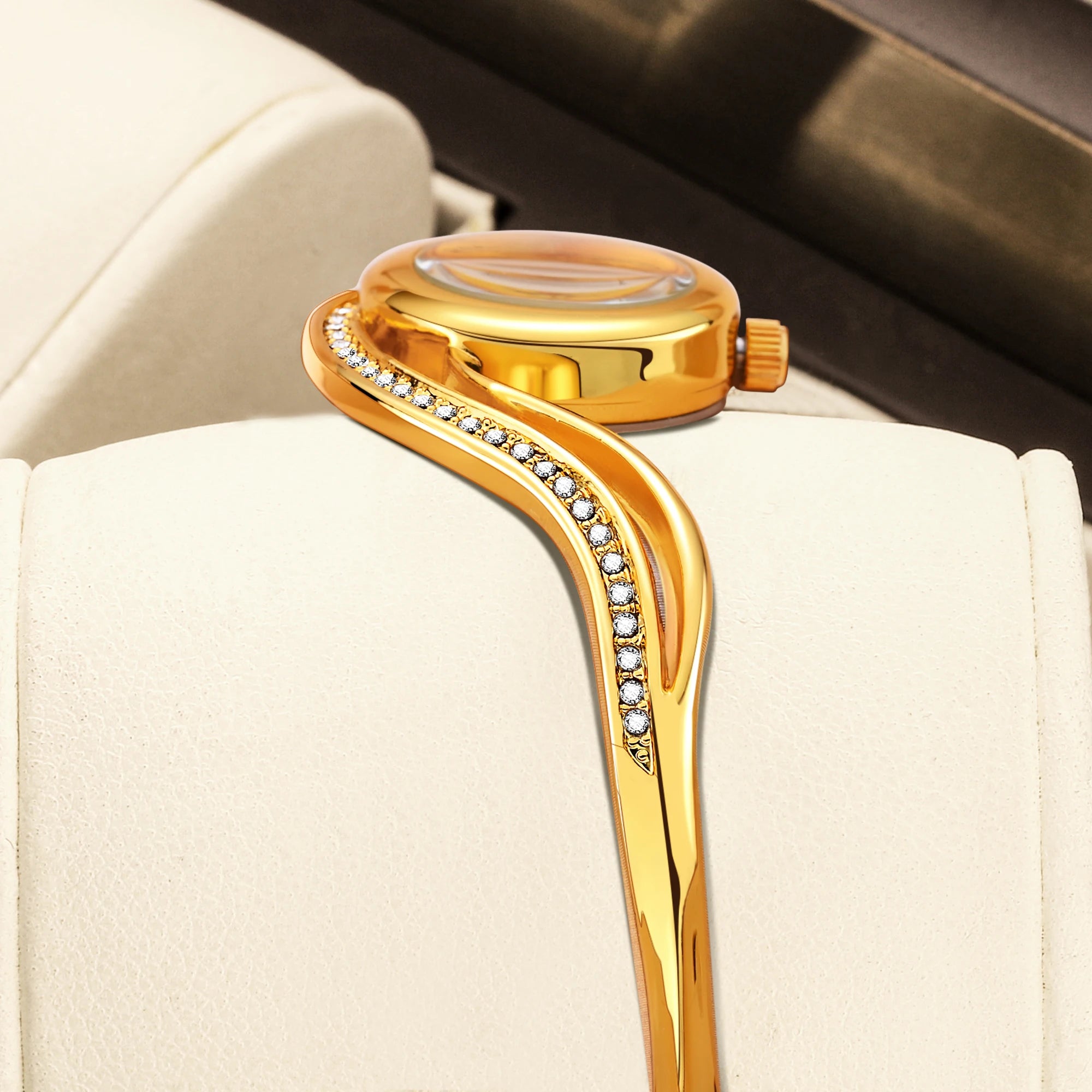 Women's Fashion Watch Brand: Light Luxury Diamond-Studded Design Quartz Watch with Waterproof Bracelet Gift reloj mujer LX1080