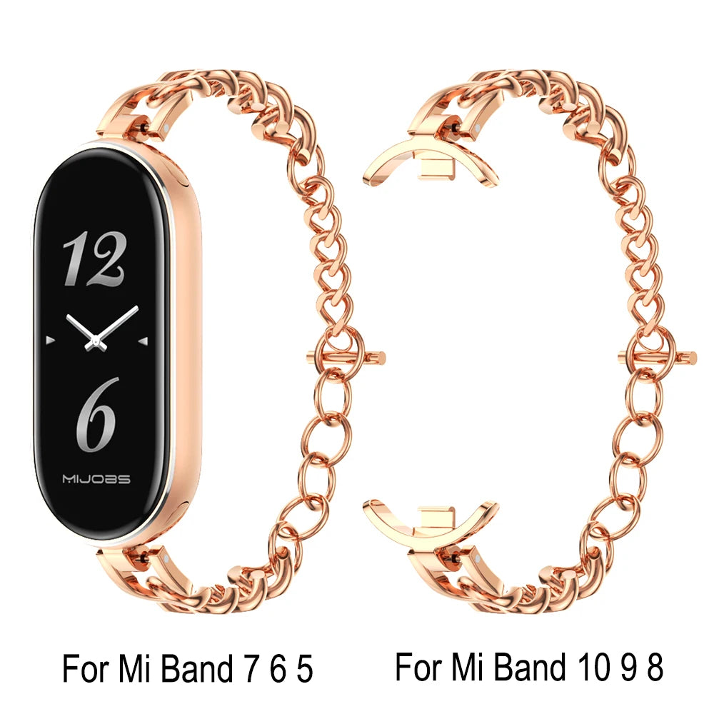 Strap for Mi Band 10 9 8 7 6 5 Watchband for Xiao mi Smart Band 9 Strap for Mi Band 8 Leather Wristband For Mi Band 7 Correa