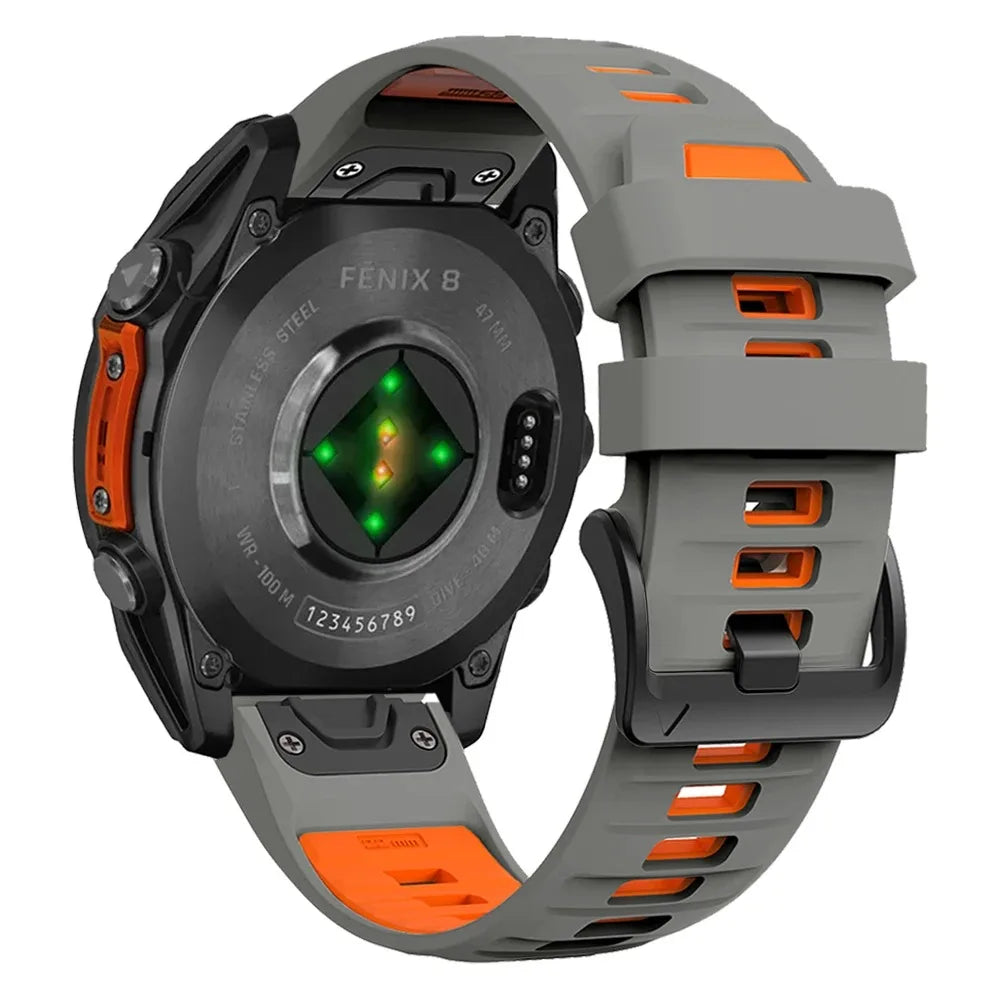 For Garmin Fenix 8 43mm 47mm 51mm Sports Original Silicone Wristband for Garmin Epix/Quatix7/Fenix 7X 6X 7S Pro/Descent Mk3 Band