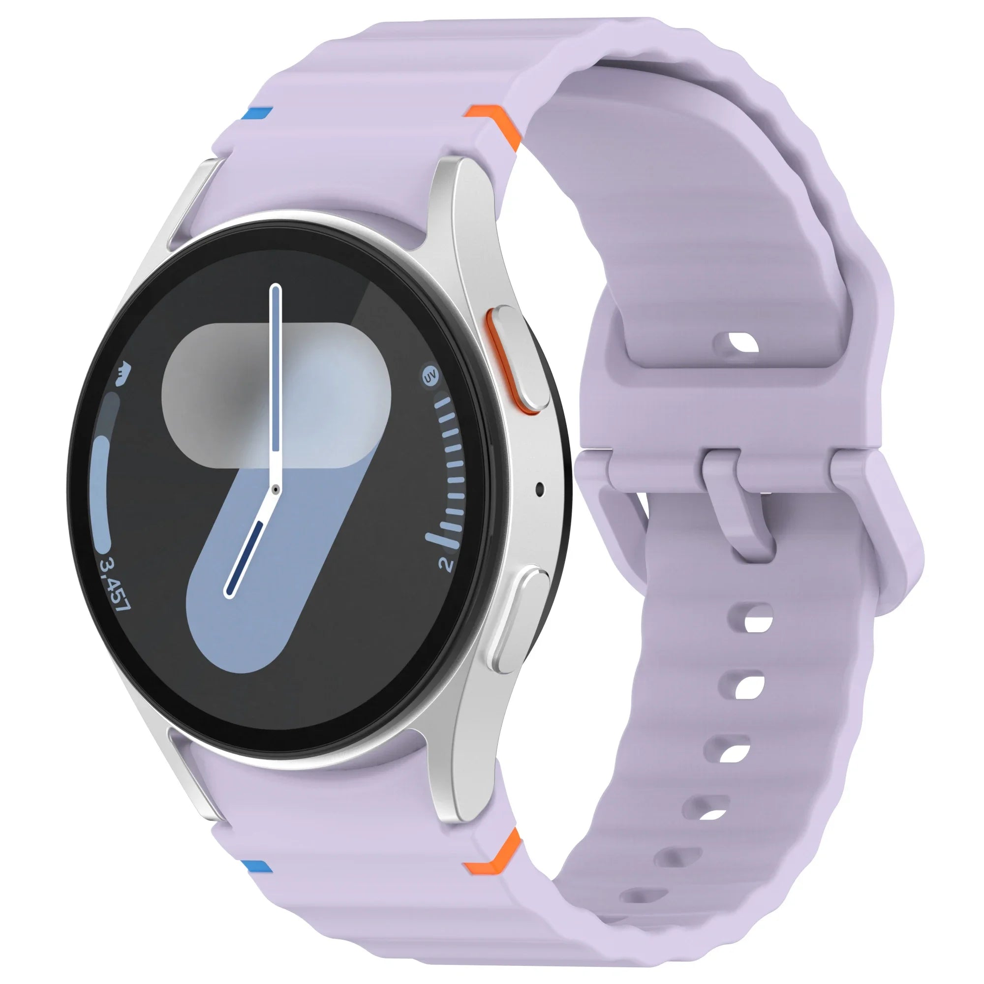 Official Silicone Strap for Samsung Galaxy Watch 7/FE/6/5/4 44mm 40mm 5 Pro Wave Bracelet for Watch 6 4 Classic 46mm 42mm Band