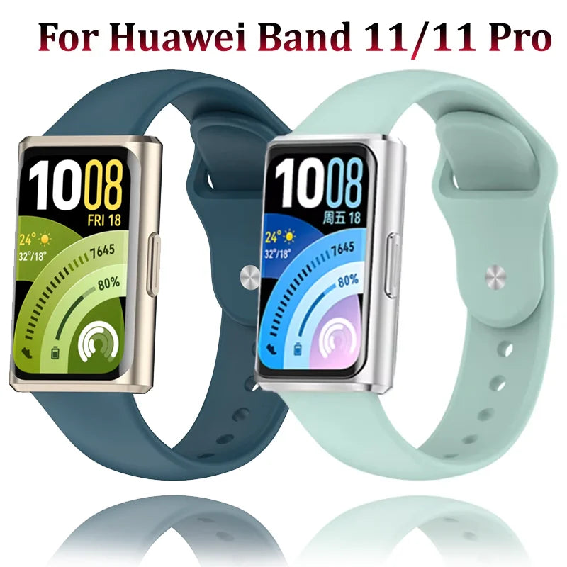 Original Silicone Strap For Huawei Band 11 Pro Fashion Comfortable Bracelet For Huawei Band 11 Smart Watch Replaceable Accessory
