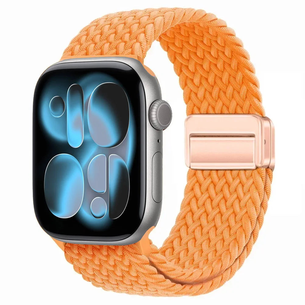Nylon Loop Strap for Apple Watch 11 10 9 8 7 46mm 42mm 45mm 41mm Ultra 3 2 1 49mm Magnetic Braided  IWatch 6 5 4 SE3 Accessories