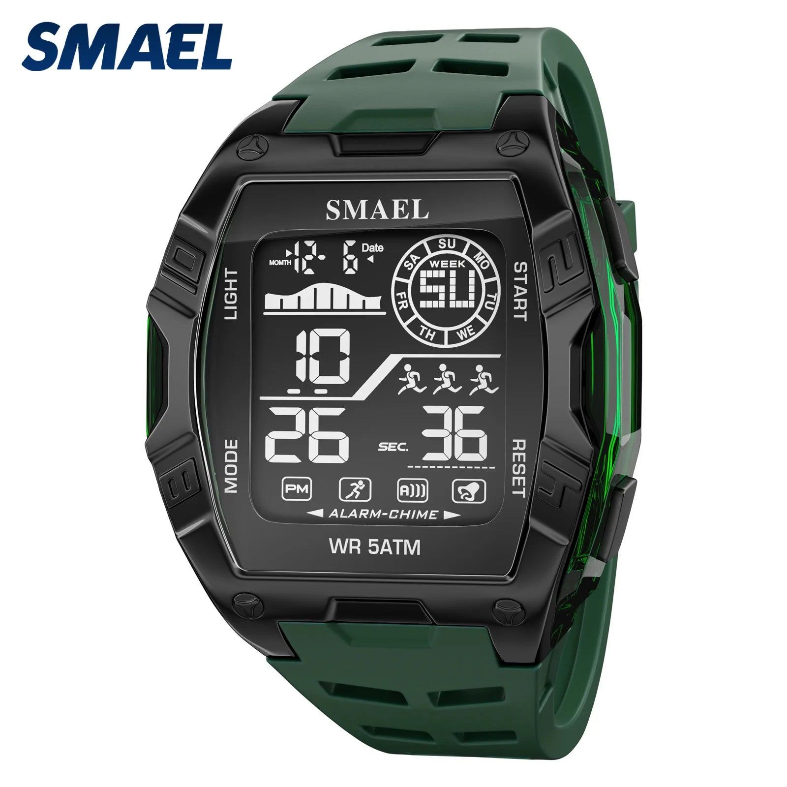 Military Watches Smael relojMen Watch 2025 New 50M Waterproof  Stopwatch Alarm LED Light Digital Watches 8130 Men's Sports Watch