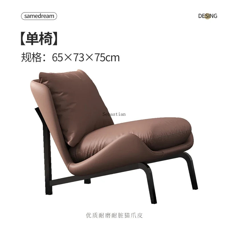 Simple Single Sofa Chair, Balcony Chair, Leisure Chair, Lounge Chairs, Can Sit or Lie, Bedroom, Living Room, Lazy Sofa Chairs