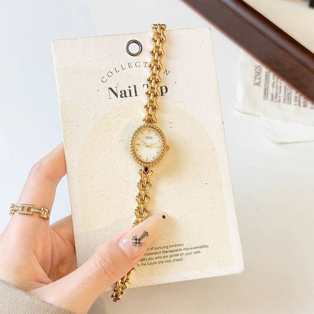 GEDI Ladies Watches Luxury Vintage Women Quartz Watch Waterproof Elegant Niche Wristwatches Fashion Watches Gifts