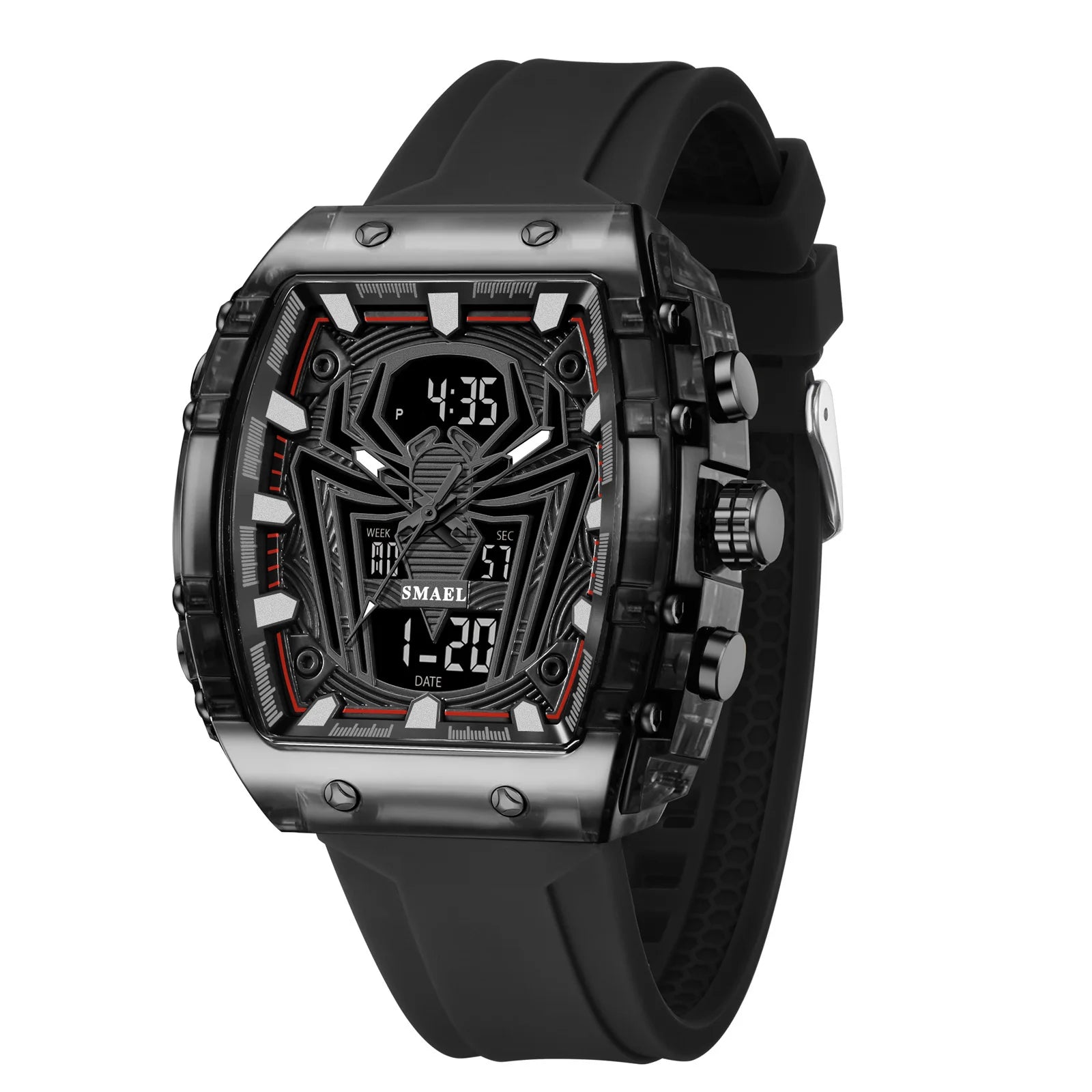 2025 Fashion Men Watches Rectangle Sport Watches Digital 8116 Dual Time Watches 50m Waterproof Electronic Men's Wrist Watches