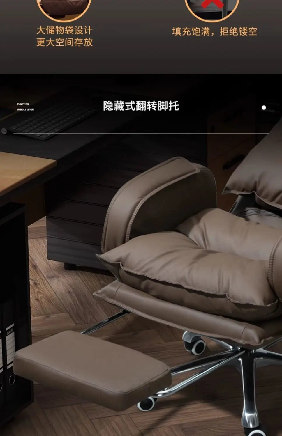 AOLIVIYA Comfortable Executive Home Office Computer Chair Long Sitting Business Study Sofa Seat A637583AOLIVIYA Comfortable Exec
