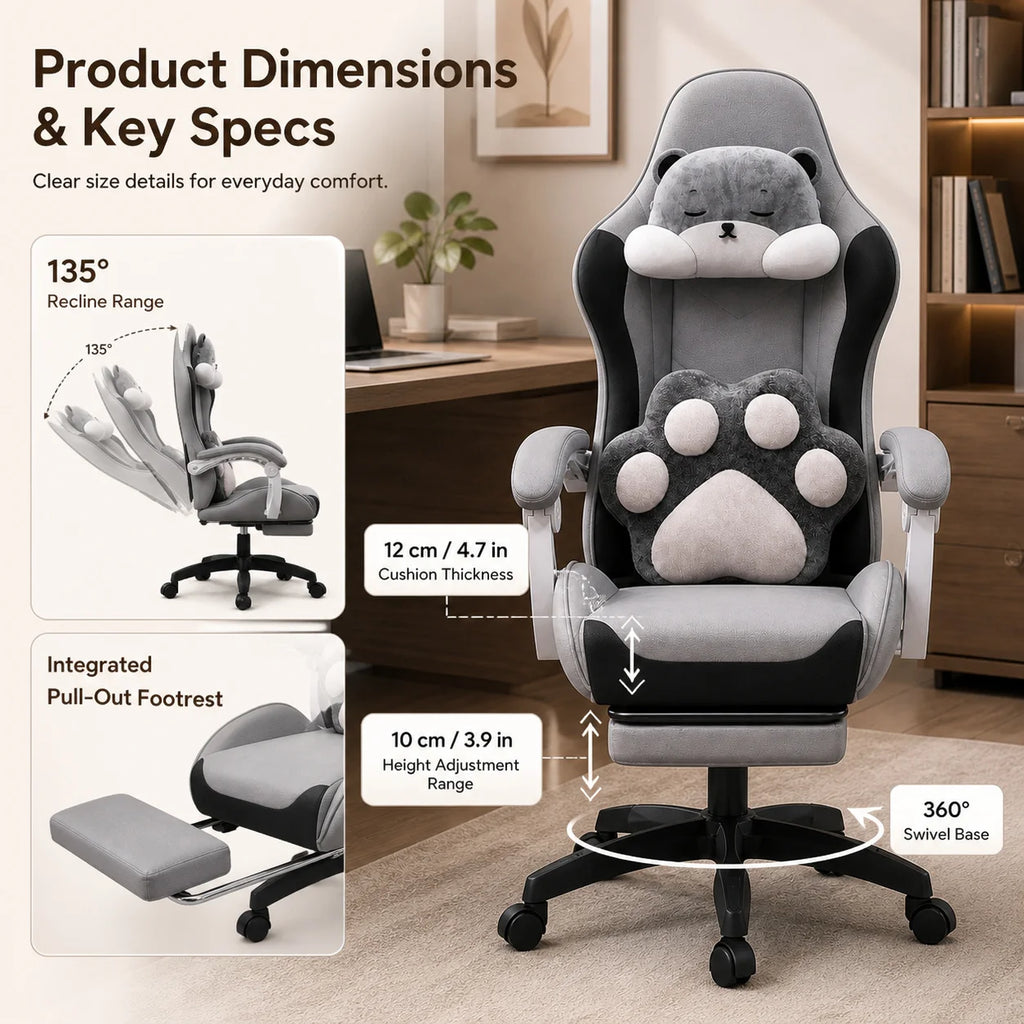 AOLIVIYA Gaming Chair Live Streaming Game Seat Adjustable Reclining Computer Ergonomic Long Sitting Internet Cafe Swivel