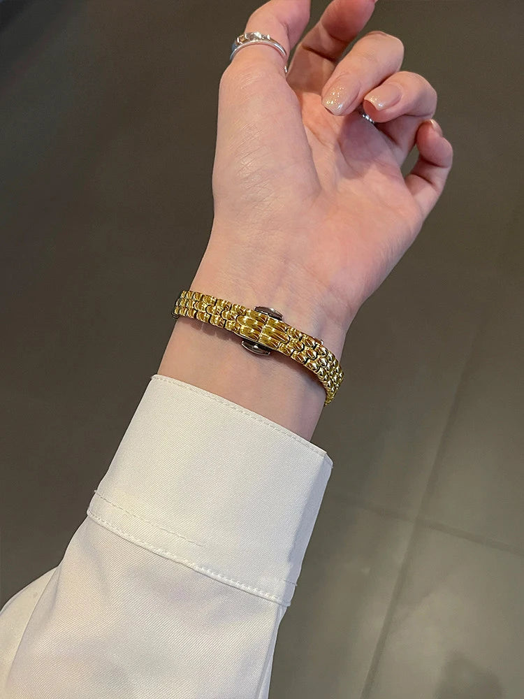 GEDI Watches for Woman Wristwatch Vintage Oval Small Watch Gifts Stainless Steel Strap Luxury Elegant Waterproof Quartz Watches