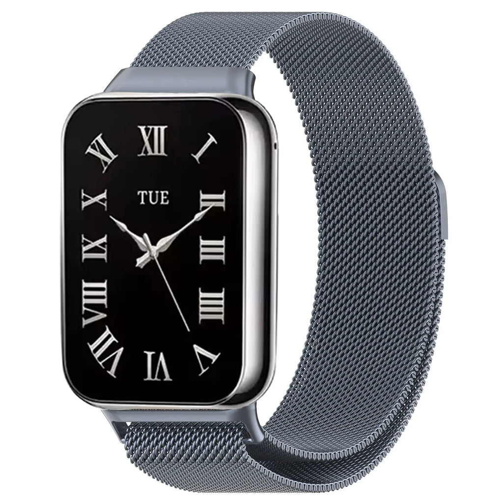 Milanese Loop Strap For Xiaomi Mi Band 9/8 Pro Metal Magnetic Durable Wristband Watchband For Redmi Watch 4/5/6 Correa Accessory