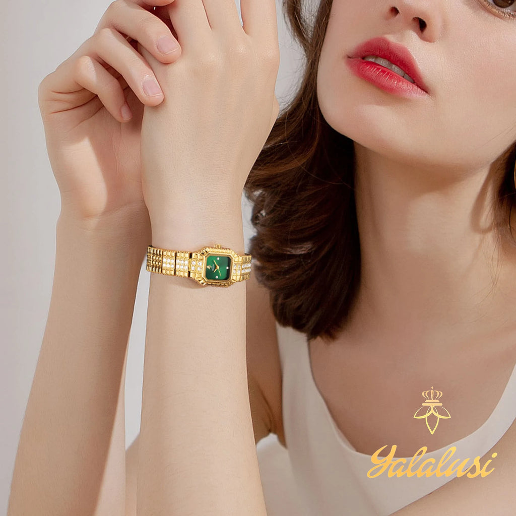 YaLaLuSiStylish ladies’ waterproof quartz watch: a luxurious and elegant bracelet watch, perfect as a gift reloj mujer montre