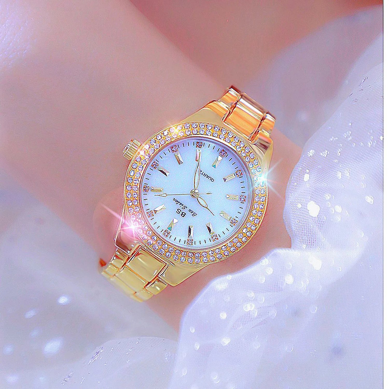 Original Brand Women's Watches Fashion Diamond Quartz Watch Luxury Classic Stainless Steel Bracelet Wristwatch Famale Hot Sale