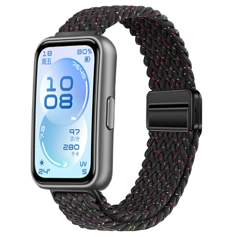Official Nylon Loop Strap For Huawei Band 11/11 Pro Fashion Magnetic Buckle Braided Wristband For Huawei Band 8/9/10 Accessories