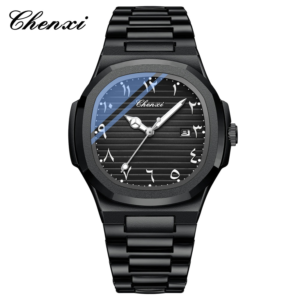Eastern Arabic Numerals Dial Man Watch Fashion Original Date Quartz Watches For Men Classic Business Waterproof Men's Wristwatch