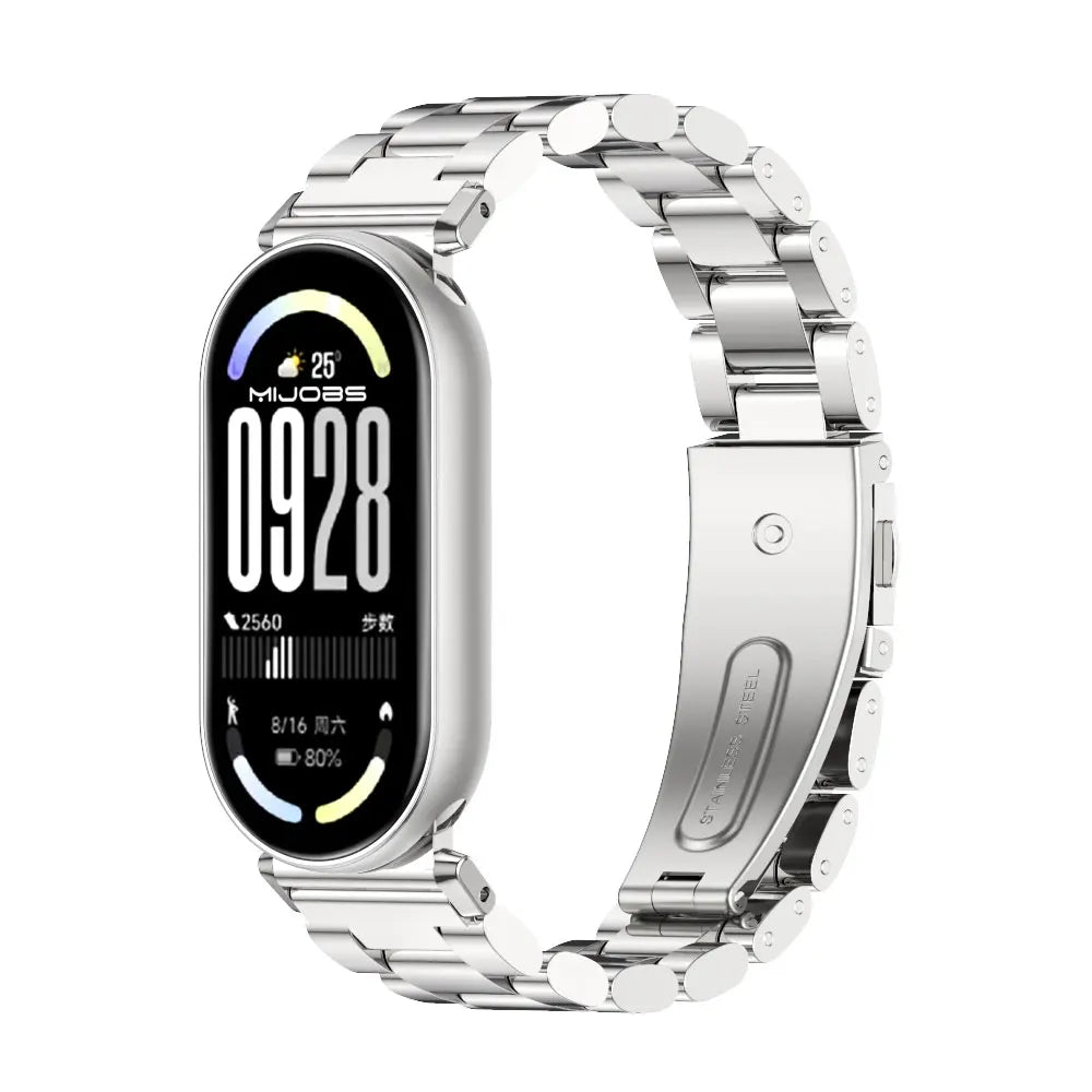 Strap for Mi Band 10 9 8 Wristband For Mi Band 9 Bracelet for Mi Band 10 Stainless Steel Watch Band for Mi Band 8 Metal Straps