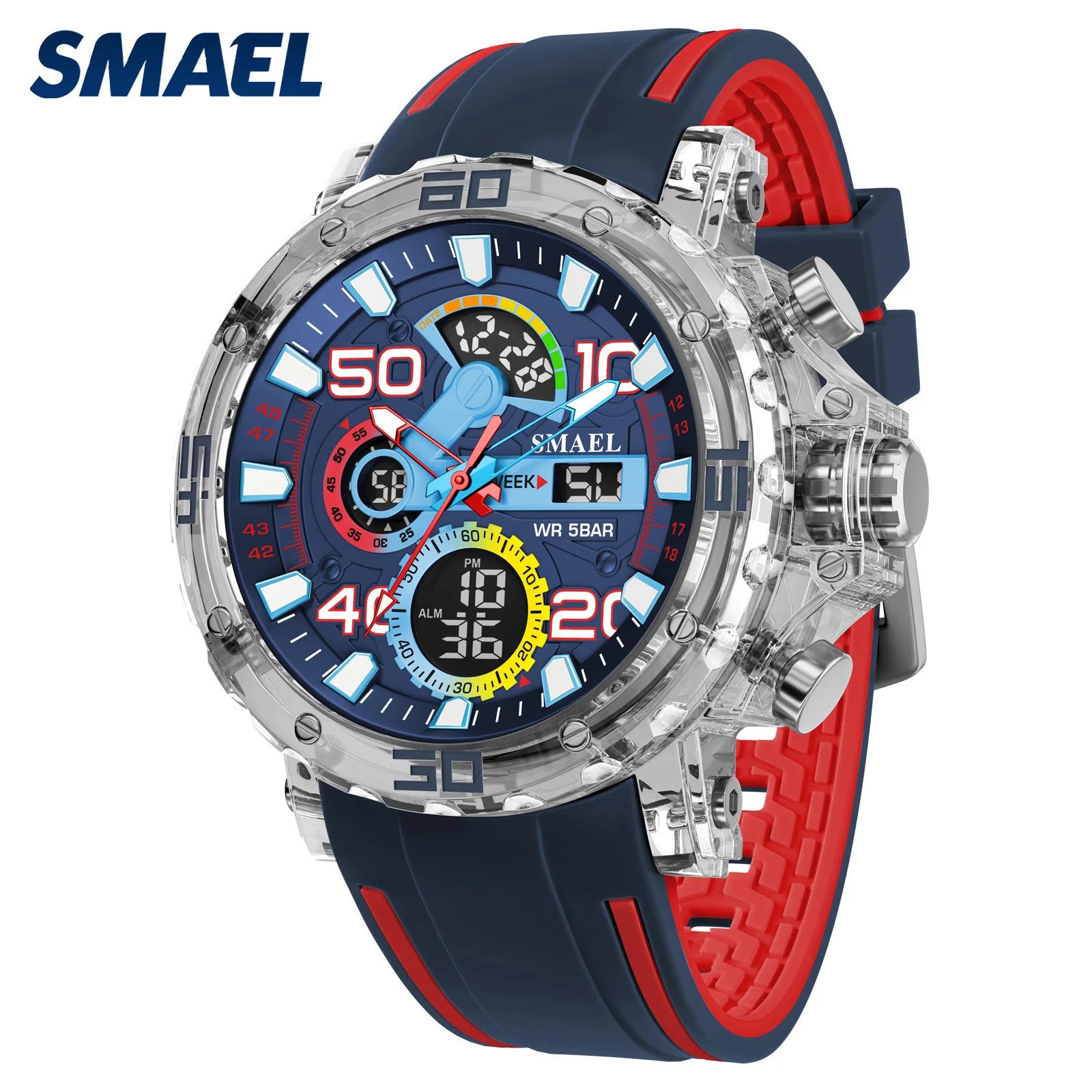 Military Watches Men Watch 2025 New 50M Waterproof Wristwatch Stopwatch Alarm LED Light Digital Watches 8136 Men's Sports Watch