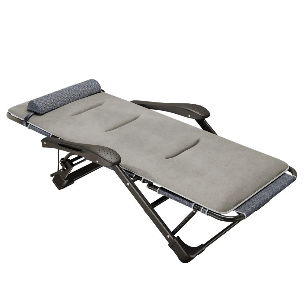 Outdoor Portable Lightweight Adjustable Folding Gravity Lounger For Beach Camping, Poolside, Hotels