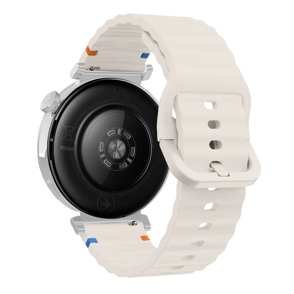 18/20/22mm Sports Wave Silicone Strap For Huawei Watch GT6-5-4 41mm 5 GT5 Pro 42mm Bracelet Wristband For Xiaomi Watch S4 41mm