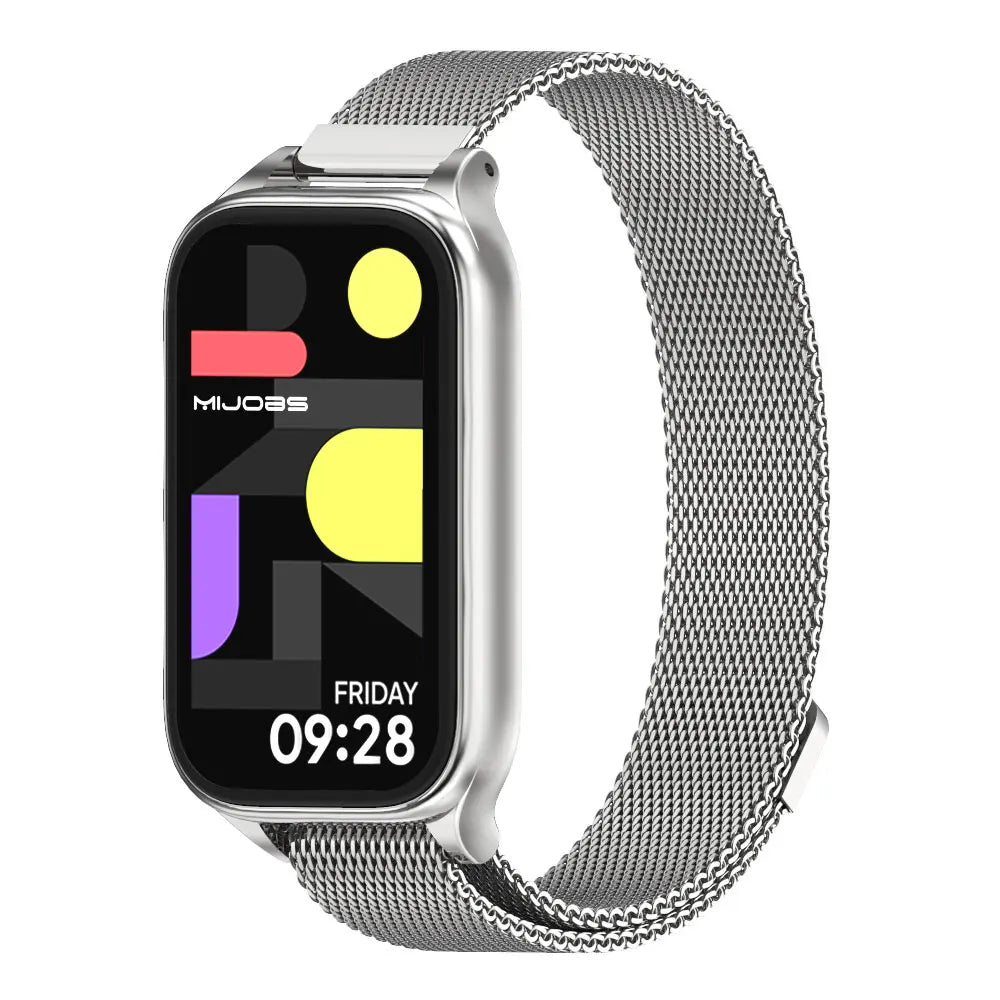 Metal Strap For Mi Band 9 Active Bracelet Wristband for Xiaomi Smart Band 8 Active Watchband Mi 8 Active Stainless Steel Strap