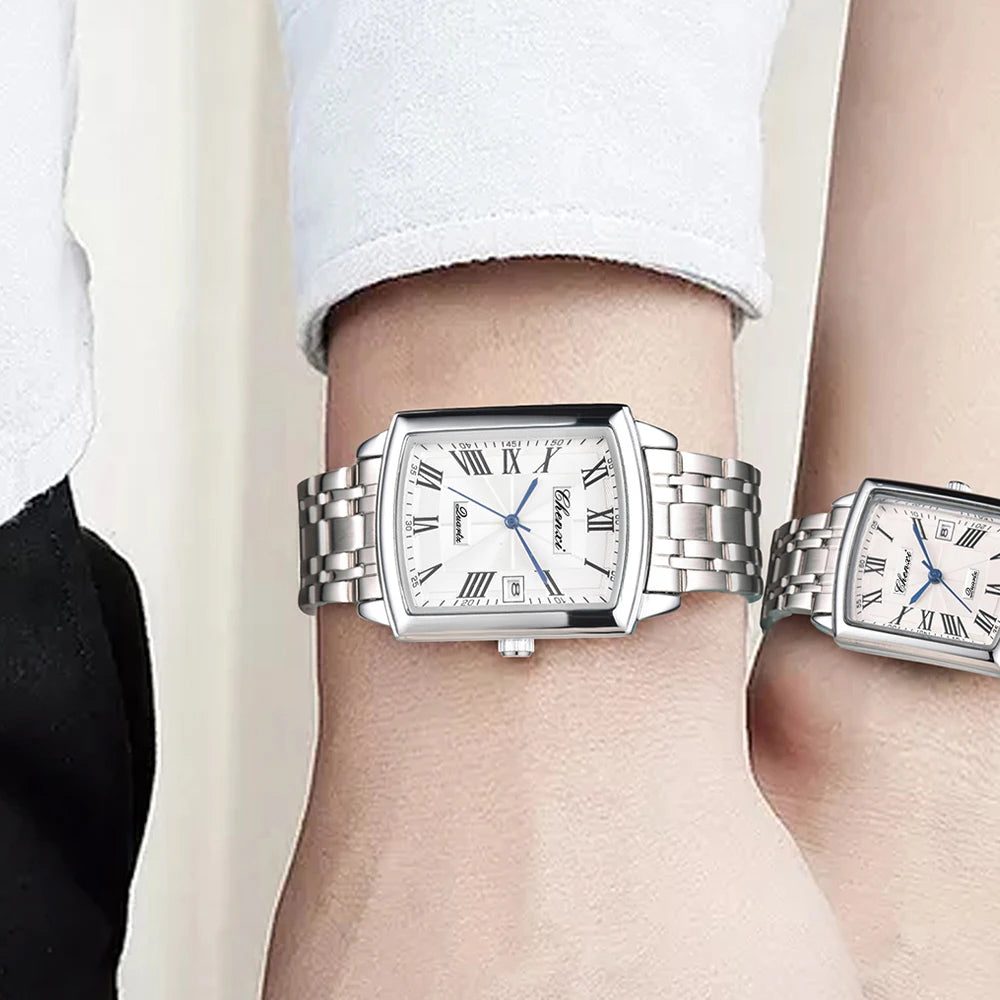 CHENXI Watches for Man Fashion Casual Calendar Quartz Watch Stainless Steel Bracelet Waterproof Men's Wristwatches Gifts