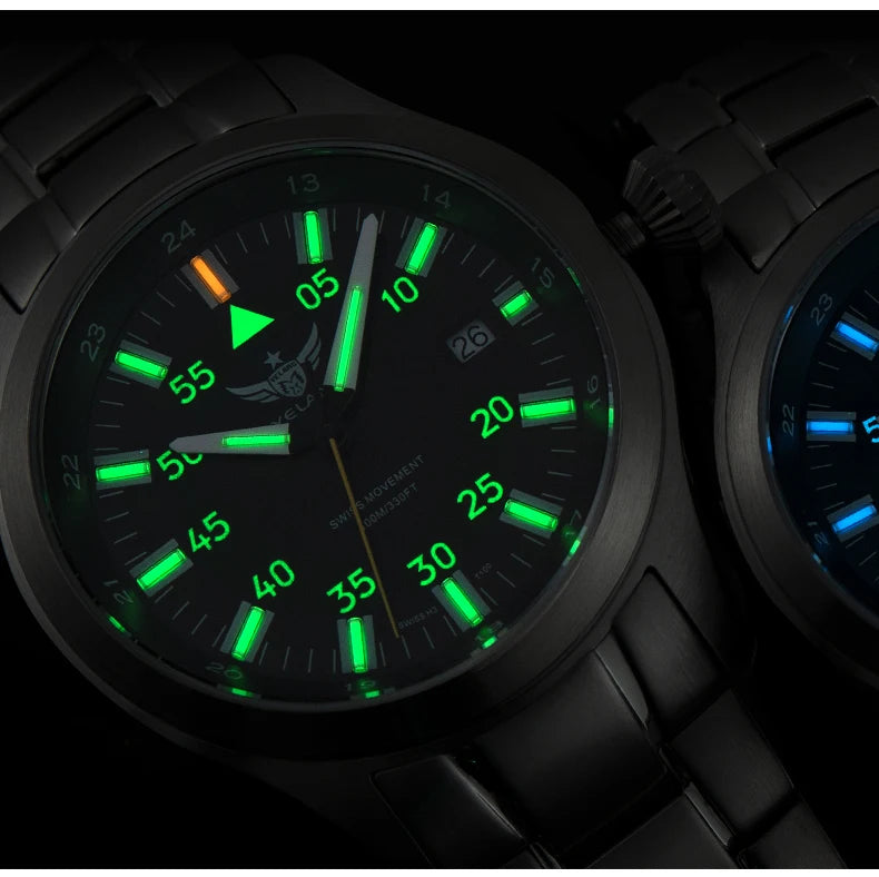 YELANG V1021S Men Quartz Watch 42mm Swiss Ronda  Movement 10-year battery life T100 Luminous 100m Waterproof Men's Diving Watch